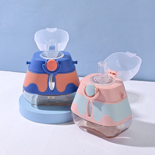 宝宝新款ppsu宽口径奶瓶婴儿学饮水杯便携耐摔吸管儿童奶壶300ml