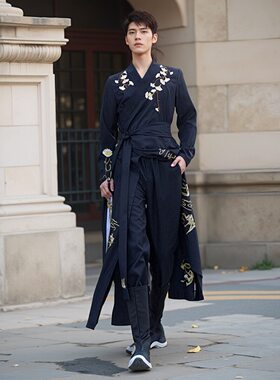 2025新款男款古风交领刺绣汉服