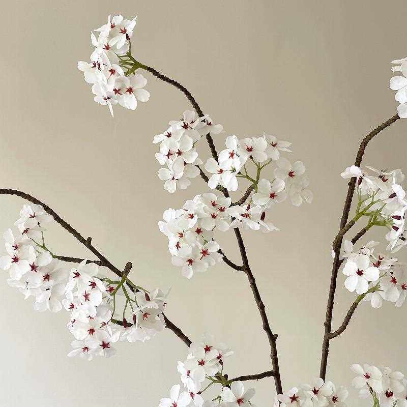 【手工注塑工艺】仿真花白色假花梨花日式装饰摆设杏花樱花侘寂风