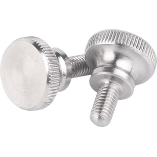 304不锈钢高头滚花螺丝手拧螺钉GB834 手紧大头双层台阶螺栓M2-M8