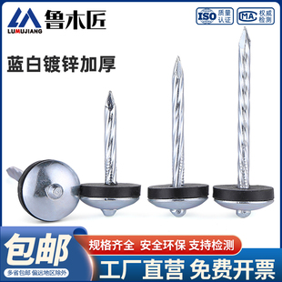 石棉瓦钉瓦楞钉固定大头钉彩钢瓦钉图钉1.5寸2寸2.5寸3寸4寸