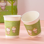 Yijie disposable cup HelloKitty bamboo fiber paper cup thickened without leakage cute creative tea cup wholesale