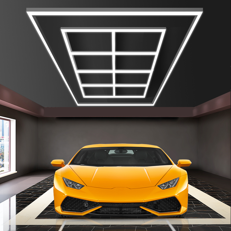 汽车美容工位灯洗车房LED蜂窝网