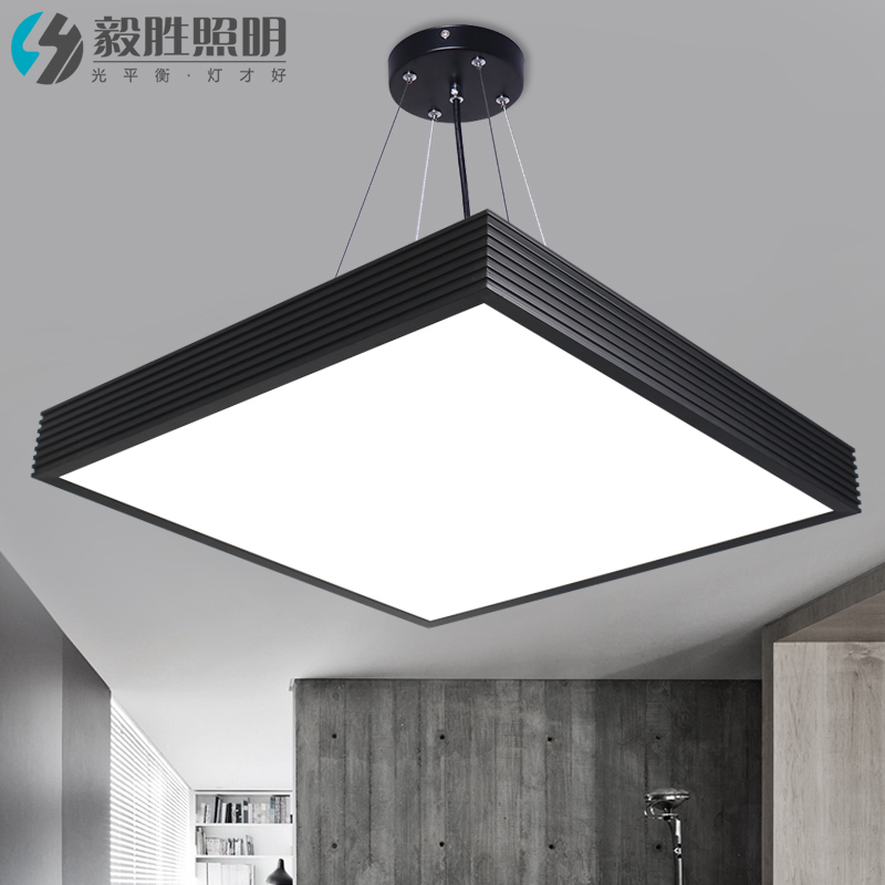 毅胜 led方形办公室吊灯简约时尚工作室网吧服装店超亮四方形灯具