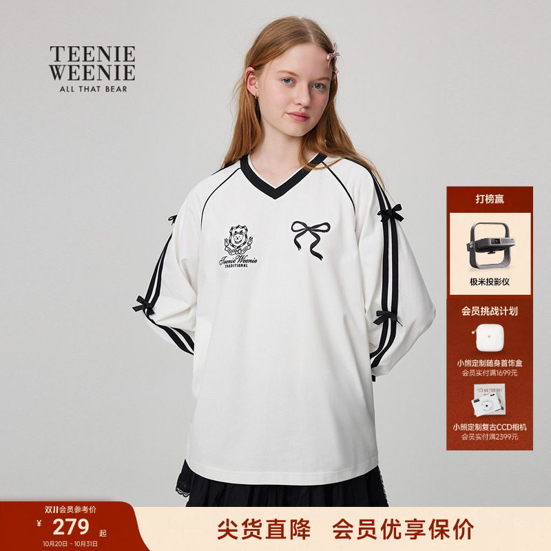 TEENIEWEENIE bearnova小熊T恤女凉感通勤学院