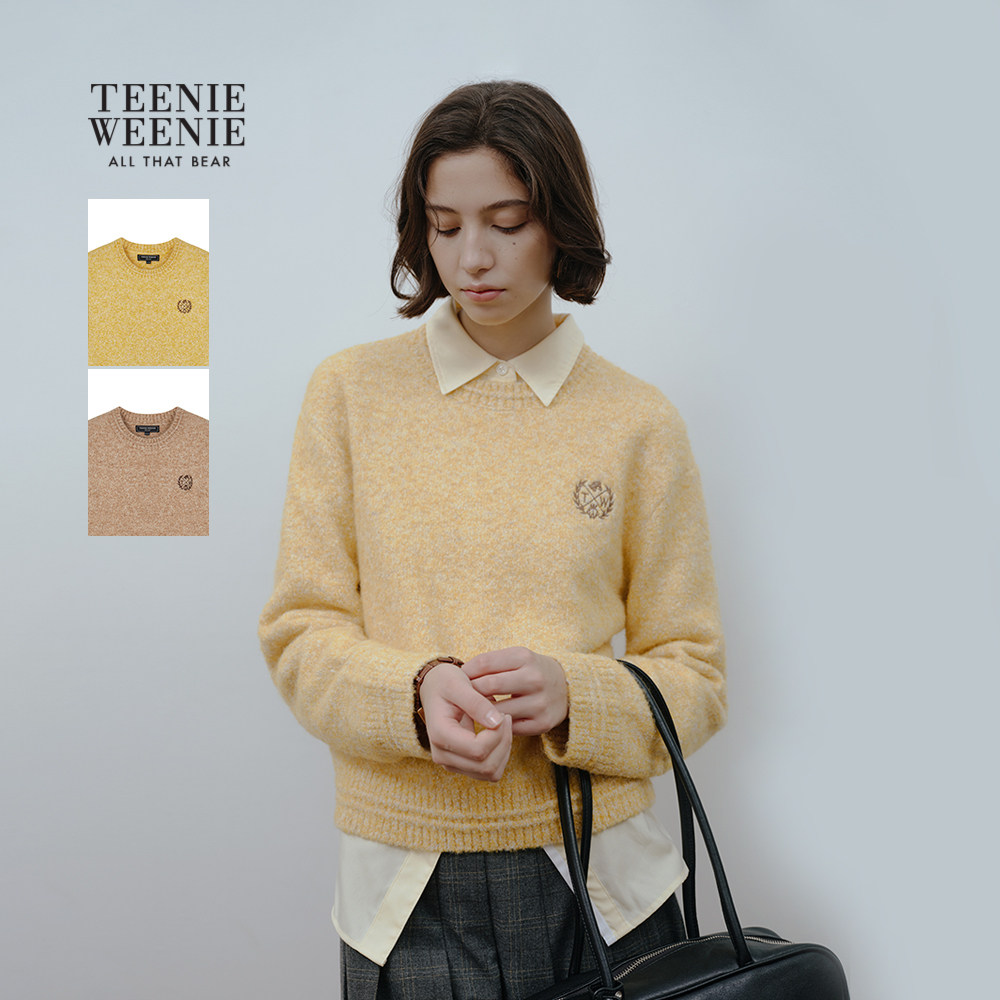 TeenieWeenie小熊女装毛针织衫2025冬季新款柔软舒适