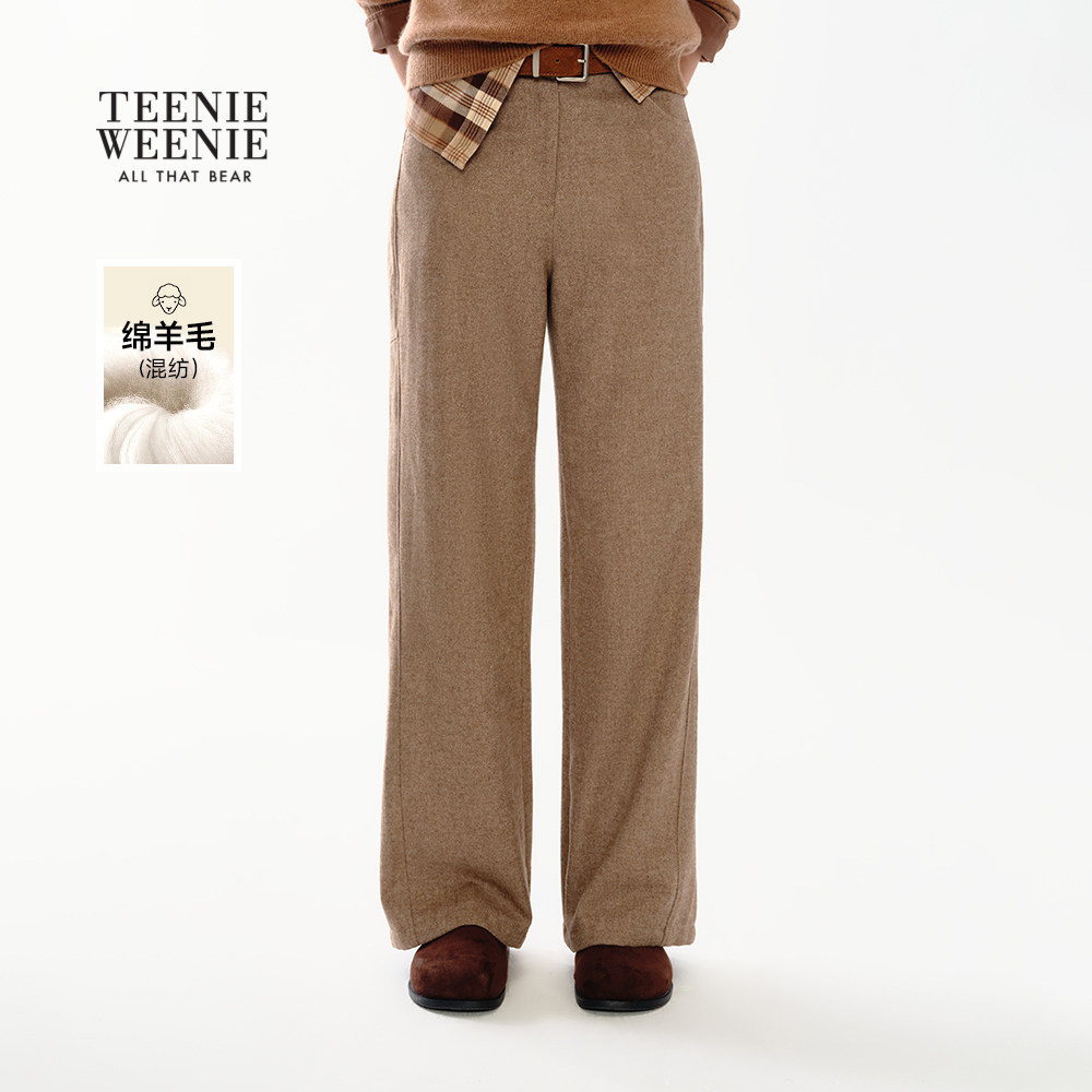 TeenieWeenie小熊女装休闲裤2025年冬季新款舒适松弛