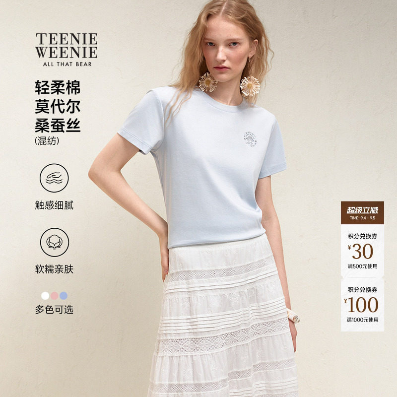 小熊女装凉感时尚简约休闲T恤衫图片