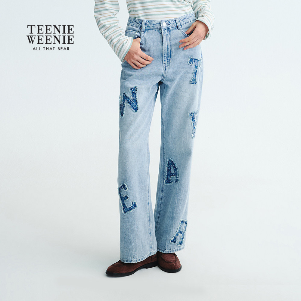 TeenieWeenie小熊女装牛仔裤2025秋季新款潮流时尚补