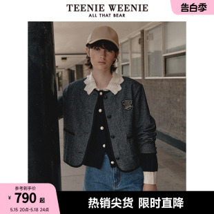 TeenieWeenie小熊春装 女 小香风圆领西服外套气质通勤时尚