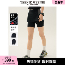 【莱卡】TeenieWeenie小熊女装2024年夏季新款两件套鲨鱼短裤短裙