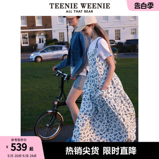 吊带连衣裙佩斯利花纹气质女 新款 2024年夏季 TeenieWeenie小熊女装