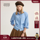 新款 2025秋季 简约气质时髦腰带设计衬衣 衬衫 TeenieWeenie小熊女装