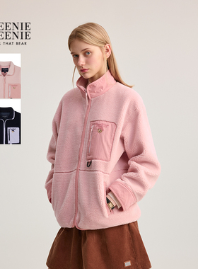 TeenieWeenie小熊女装短外套2025秋季新款温暖舒适加厚摇粒绒上衣