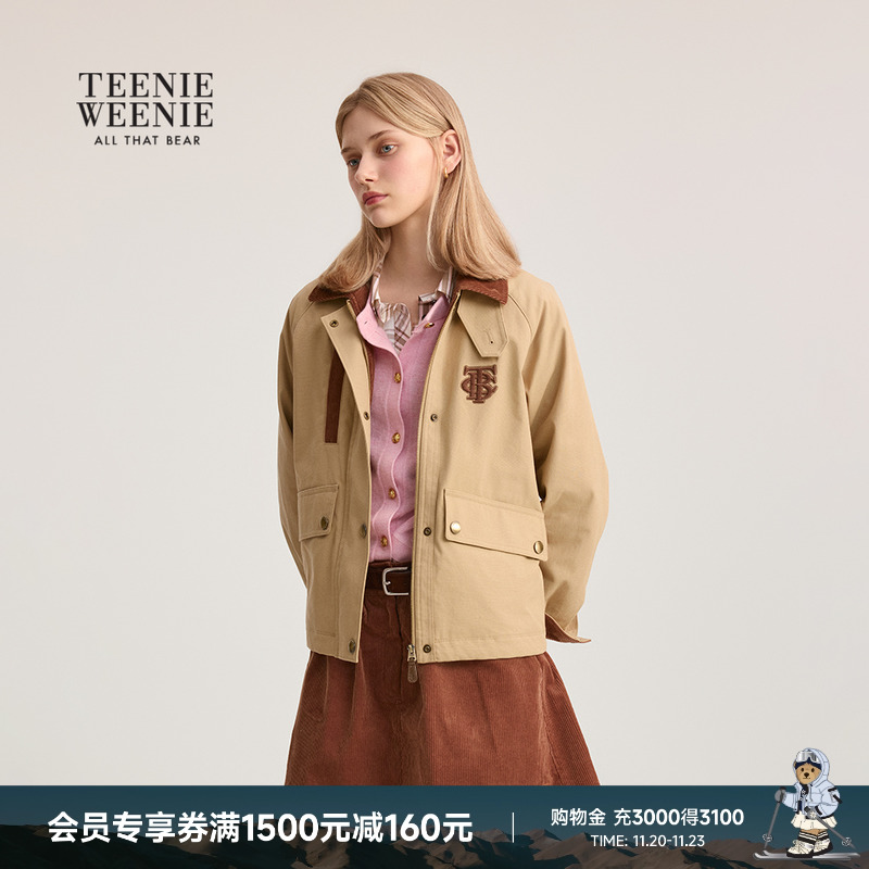 TeenieWeenie灯芯绒巴恩风短外套
