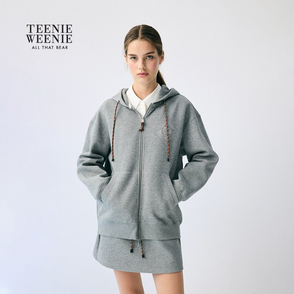 TeenieWeenie小熊女装卫衣2025秋季新款简约休闲宽松