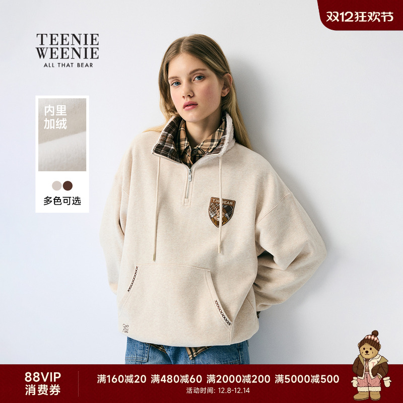 TeenieWeenie小熊女装半拉链卫衣