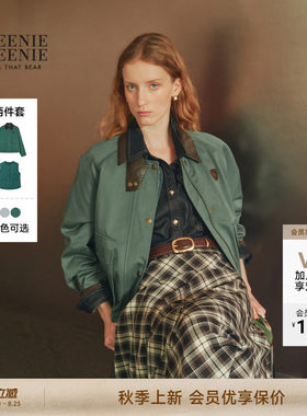 小熊女装外套时尚巴恩风棉服马甲