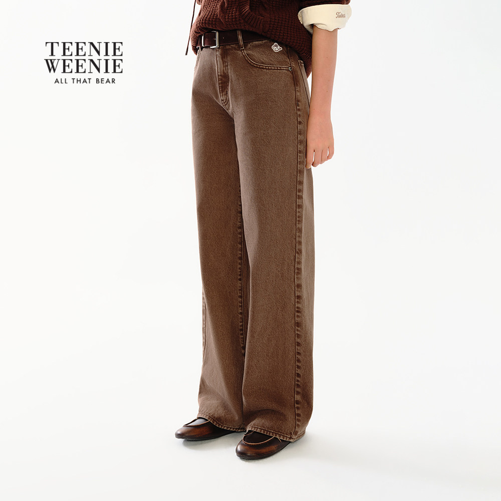TeenieWeenie小熊女装牛仔裤2025冬季新款休闲舒适时