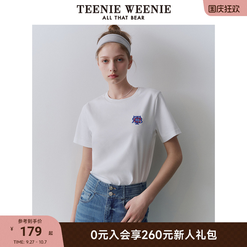 teenieweenie休闲风短袖t恤白色