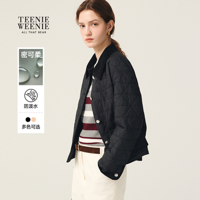 【焦点巴恩】TeenieWeenie小熊女装秋冬潮流复古菱格绗缝棉服外套