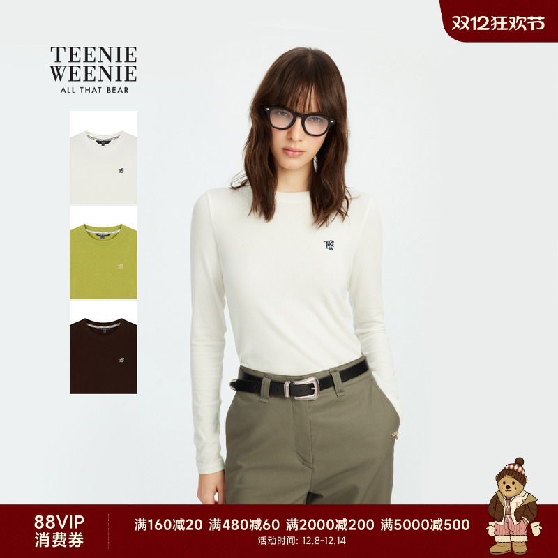 TeenieWeenie绵羊毛刺绣长袖T恤
