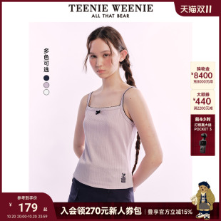 元 新款 气少女甜美清新吊带上衣 T恤2025夏季 TeenieWeenie小熊女装