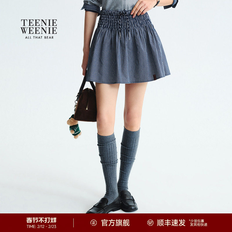 TeenieWeenie小熊女装半身裙2025秋季新款甜美俏皮约
