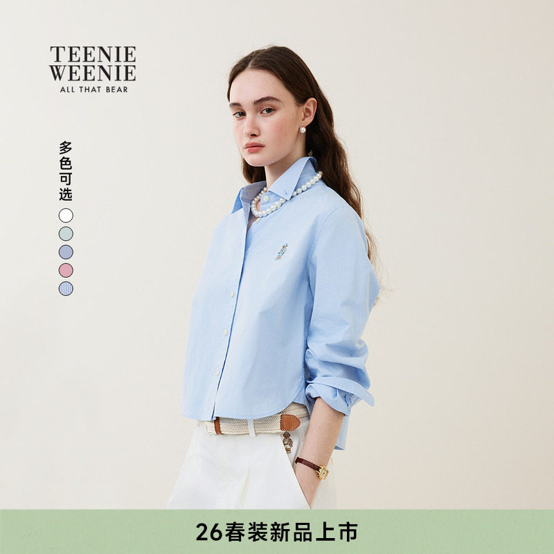 TeenieWeenie小熊女装衬衫26年春季新款简约休闲时髦短