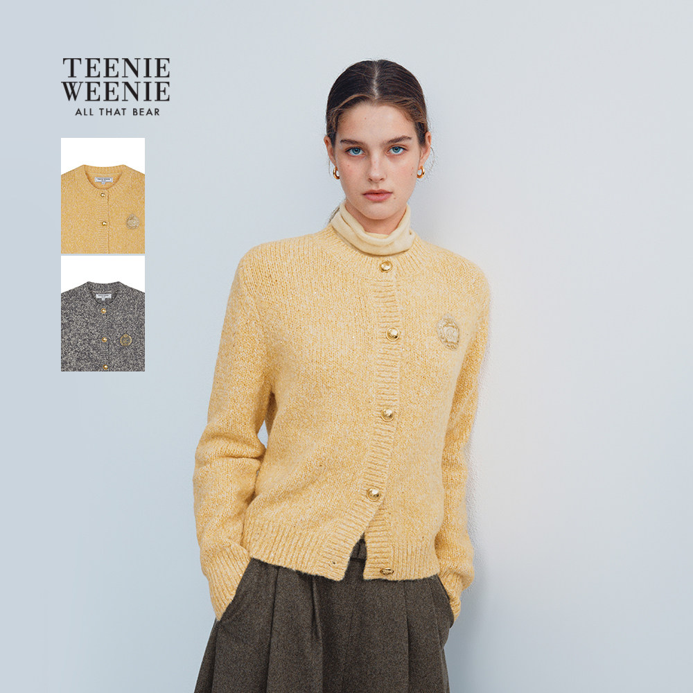 TeenieWeenie小熊女装毛针织衫2025冬季新款简约大方
