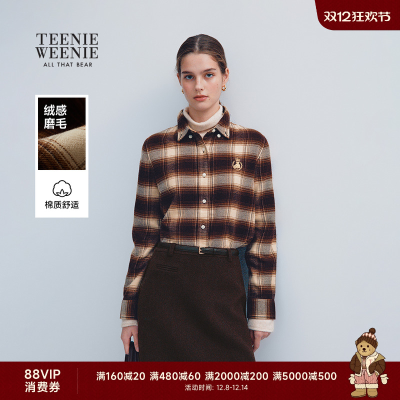 TeenieWeenie小熊女装格纹衬衫