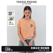 T恤时尚 TeenieWeenie小熊2024年夏季 宽松韩版 短袖 休闲上衣女 新款