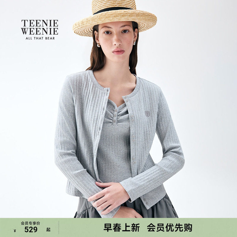 【上新】TeenieWeenie小熊女T恤26春夏甜美少女感开衫