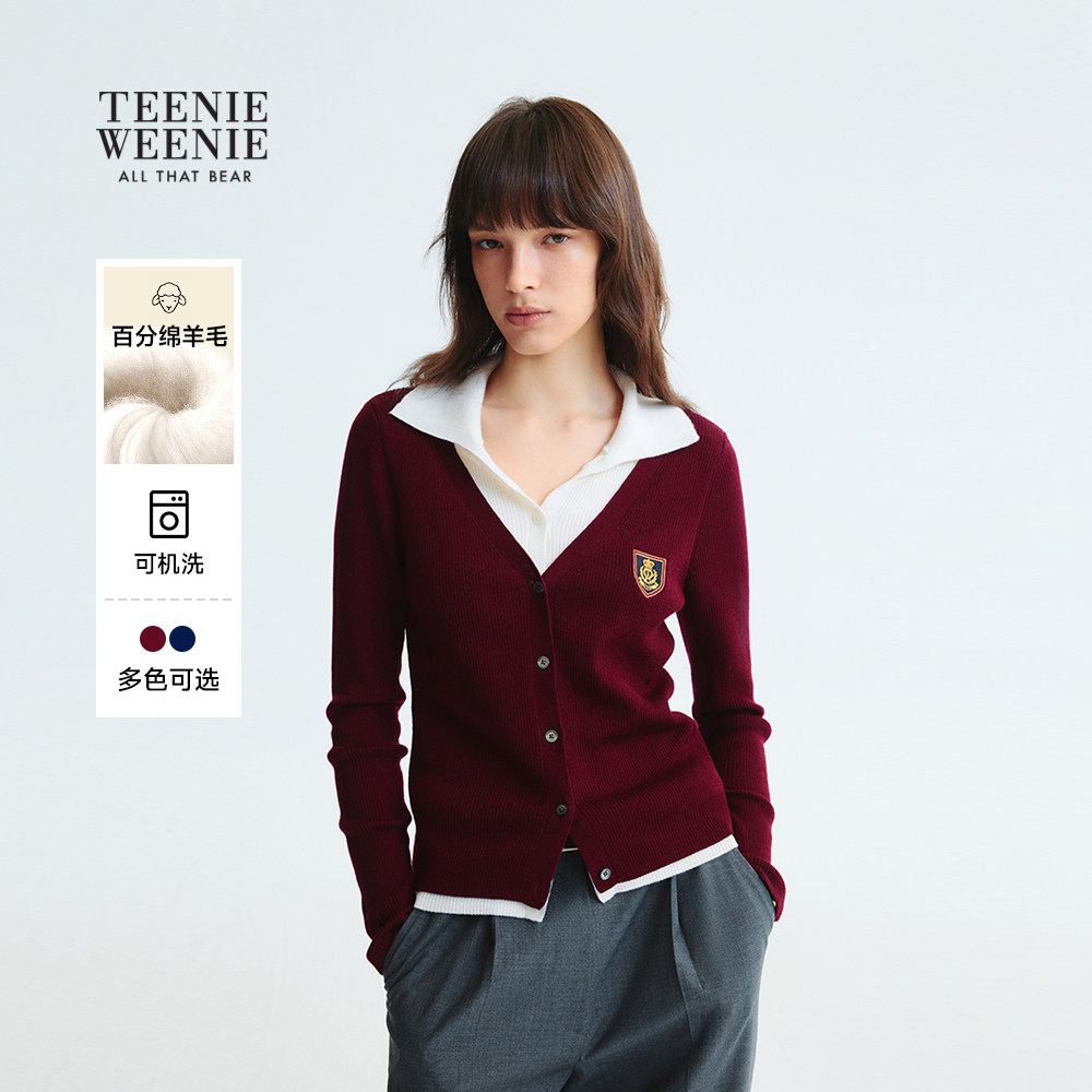 【可机洗+美利奴羊毛】TeenieWeenie小熊女装秋冬假两件