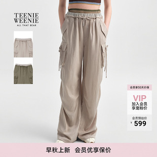 时尚 休闲裤 长裤 潮流拼接腰头直筒裤 26秋新款 TeenieWeenie小熊女装