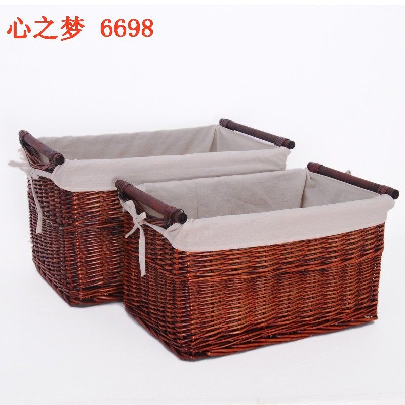 大号藤编洗衣篮柳编衣物收纳筐草编家用储物箱藤制脏衣篮家居收纳