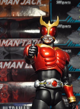 国产50周年ko真骨雕带地台假面骑士 空我红金 小野寺雄介涂装亮红