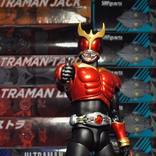 国产50周年ko真骨雕带地台假面骑士 空我红金 小野寺雄介涂装亮红