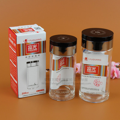 富光单层玻璃杯加厚印字