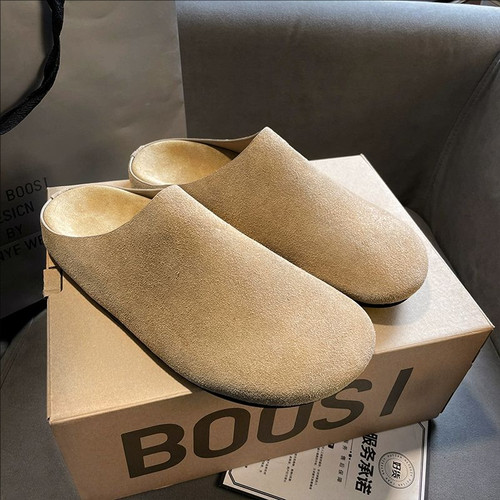 老钱风穆勒鞋包头勃肯鞋