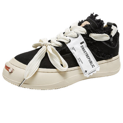 檀健次同款开口笑帆布鞋男鞋