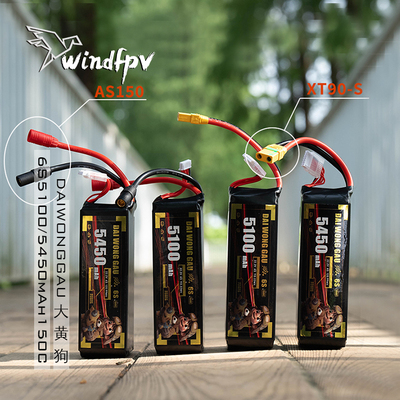 大黄狗 DAIWONGGAU 6S5100mAh 5450mAh7寸 X8穿越机高倍率电池