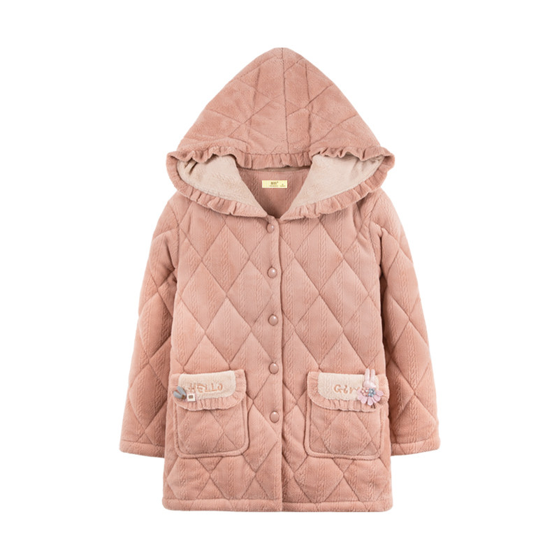 睡衣女秋冬季珊瑚绒加厚加绒三层夹棉袄保暖单件上衣法兰绒家居服,女士内衣/男士内衣/家居服,睡衣上装,淘宝优惠券,粉丝福利购,淘宝优惠卷