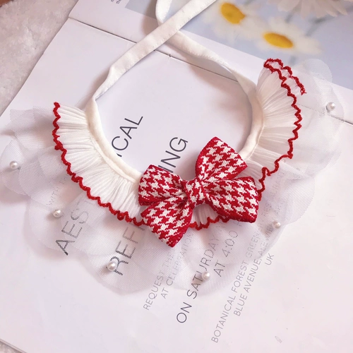 Шарф, нагрудник, кружевной слюнявчик, аксессуар с бантиком, кружевное платье