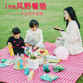 网红ins风户外野餐垫加厚便携防水郊游拍照神器野炊垫子防潮坐垫
