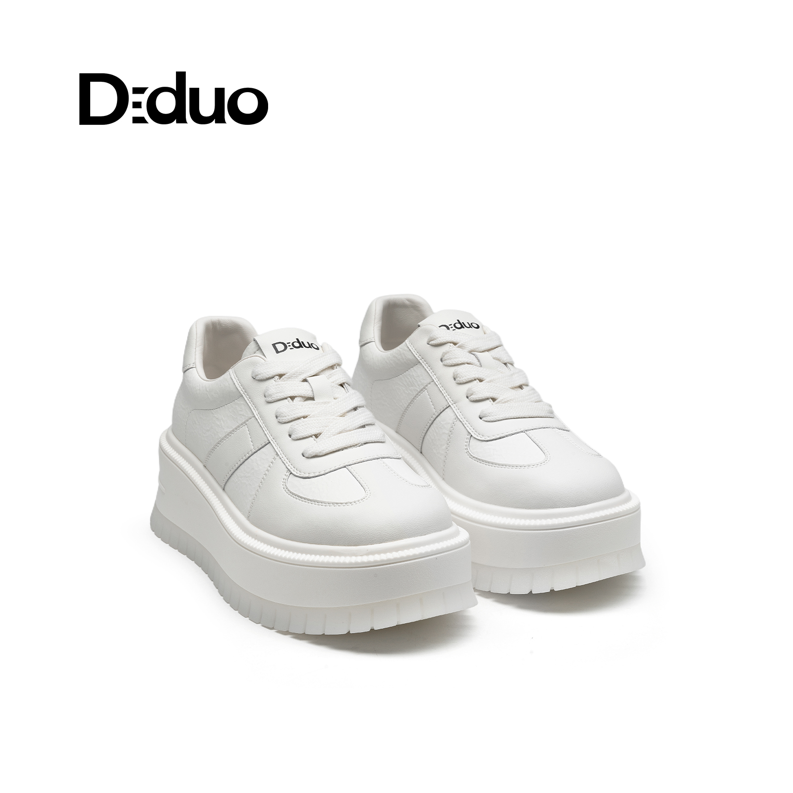 【新品】Diduo/迪朵2025春季新款厚底小白鞋女百搭休闲运动鞋女鞋