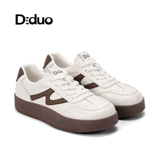 【新品】Diduo/迪朵2026春季休闲风板鞋女小白鞋百搭运动鞋透气