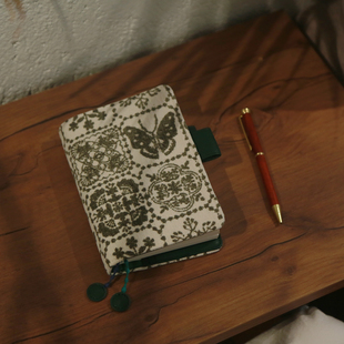 Munimhoe『 绒蝶集』刺绣蝴蝶A6活页手帐本weeks书衣A5日记本书皮