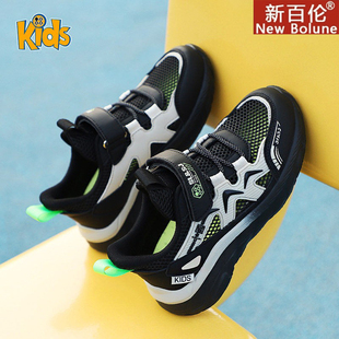 新百伦童鞋男童夏季透气儿童网鞋2026年新款单网薄款网面运动鞋子