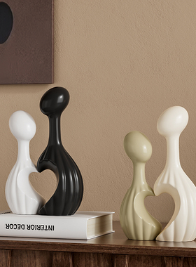 抽象艺术人物摆件高级感小众轻奢客厅玄关电视柜装饰新家乔迁礼物